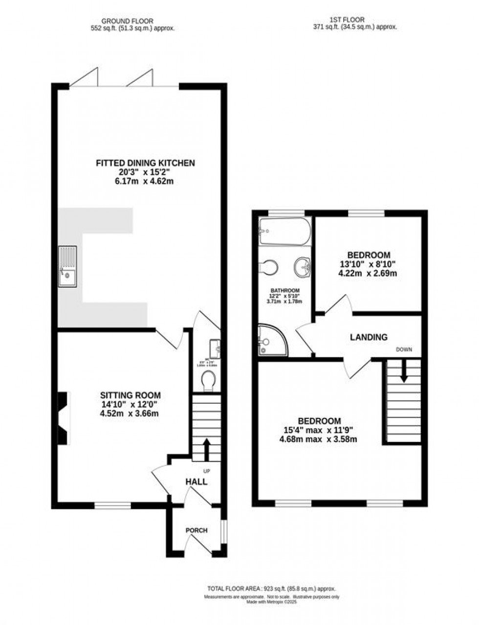 Floorplan for Vaughan Road, Whaley Bridge, High Peak