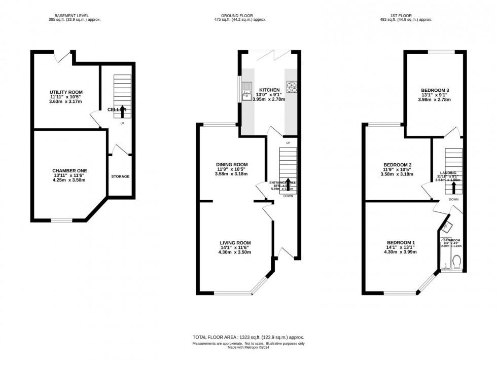 Floorplan for Bamford Grove, Didsbury