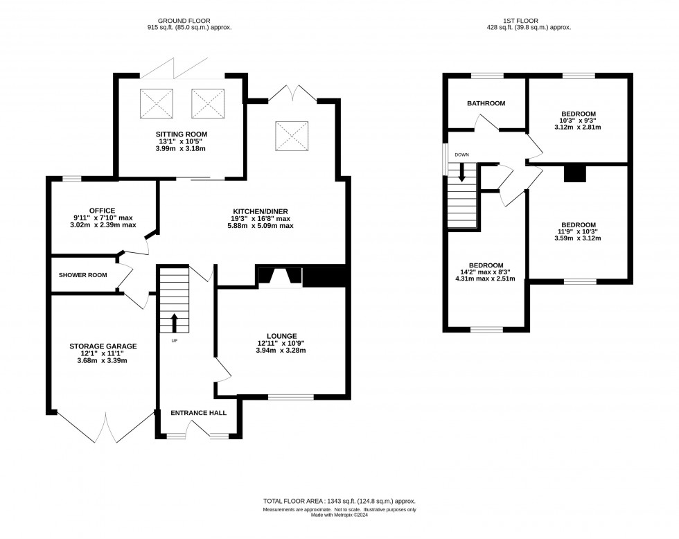 Floorplan for Kensington Avenue, Grappenhall, Warrington
