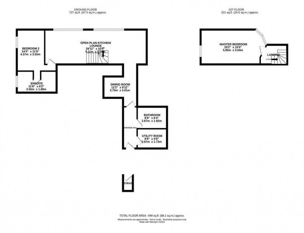 Floorplan for Clarence Road, Bollington