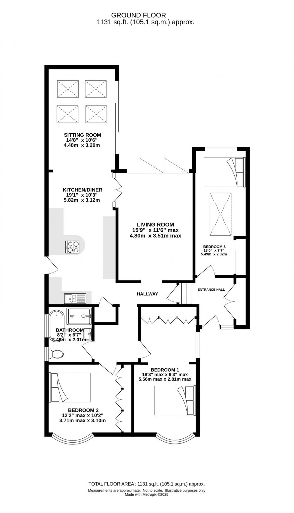 Floorplan for Tree Way, Knutsford