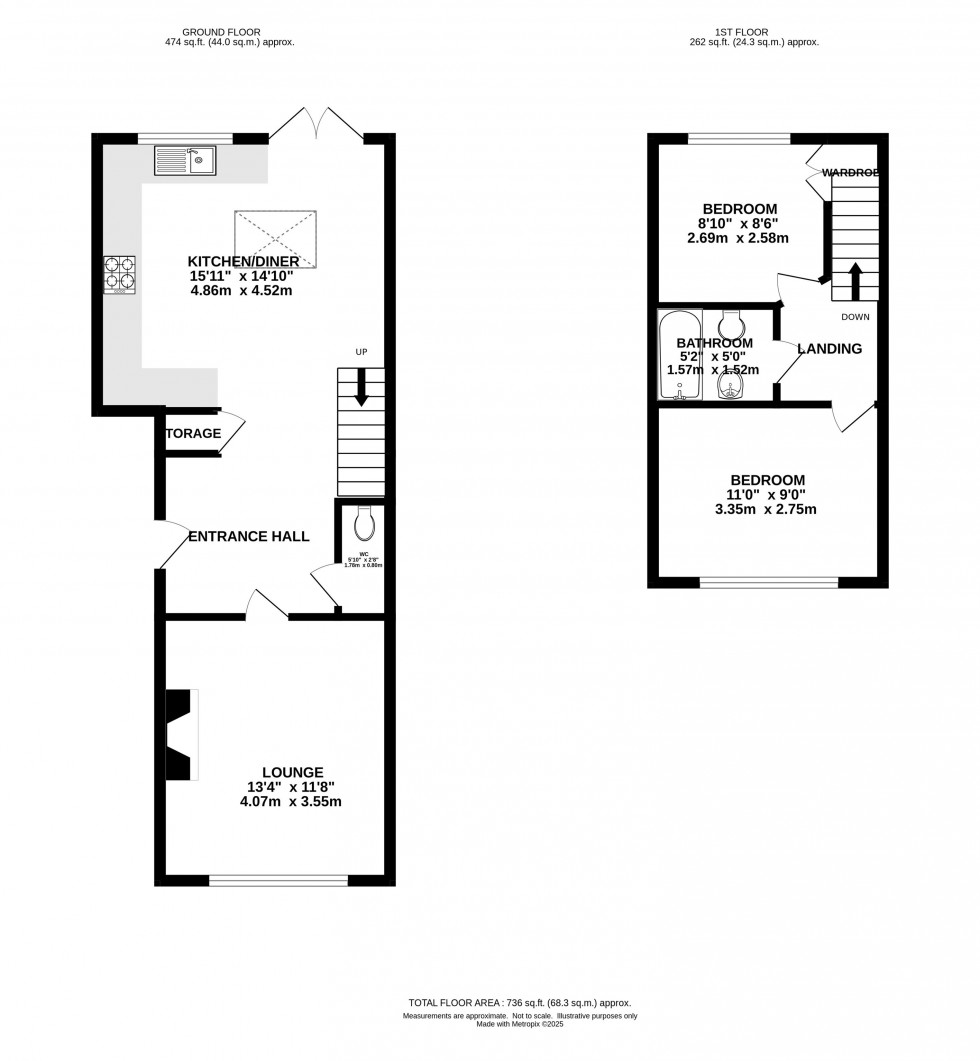 Floorplan for Compstall Road, Marple Bridge, Stockport