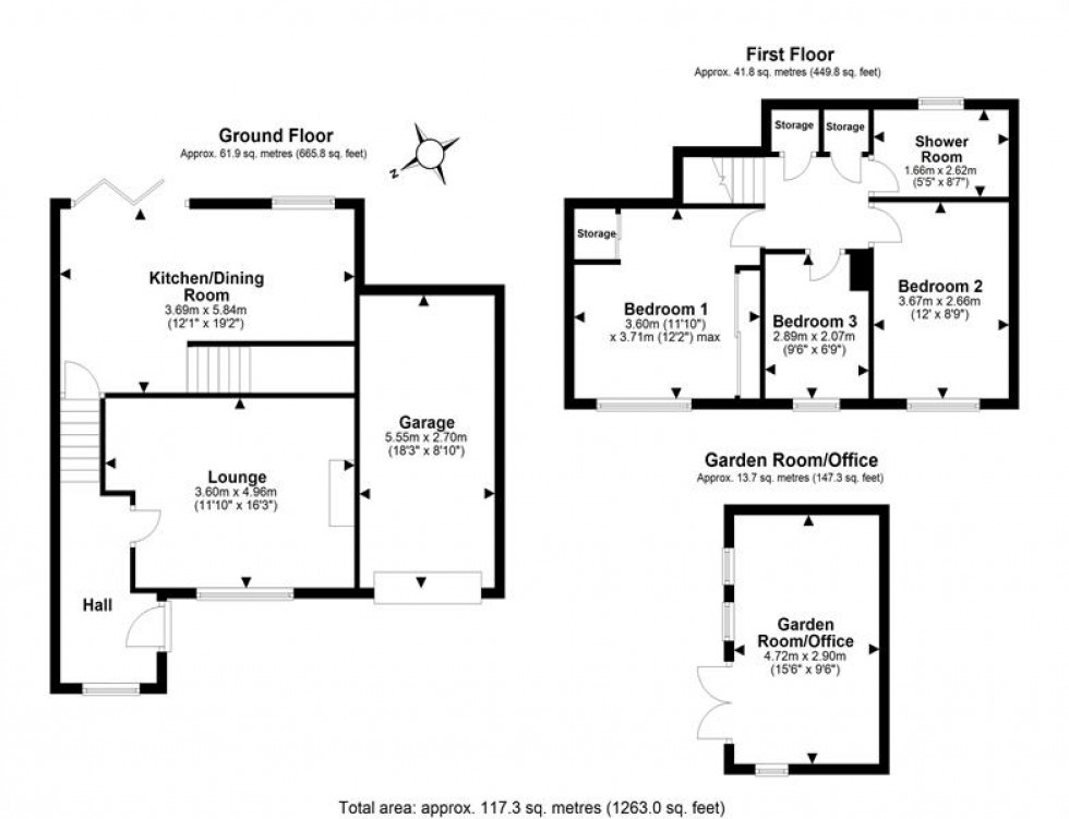Floorplan for Penrith Close, Frodsham