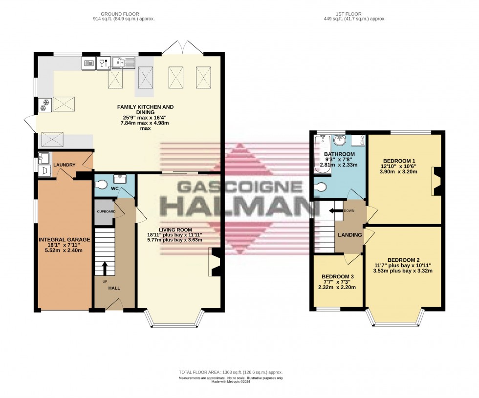 Floorplan for Manor Park Road, Glossop
