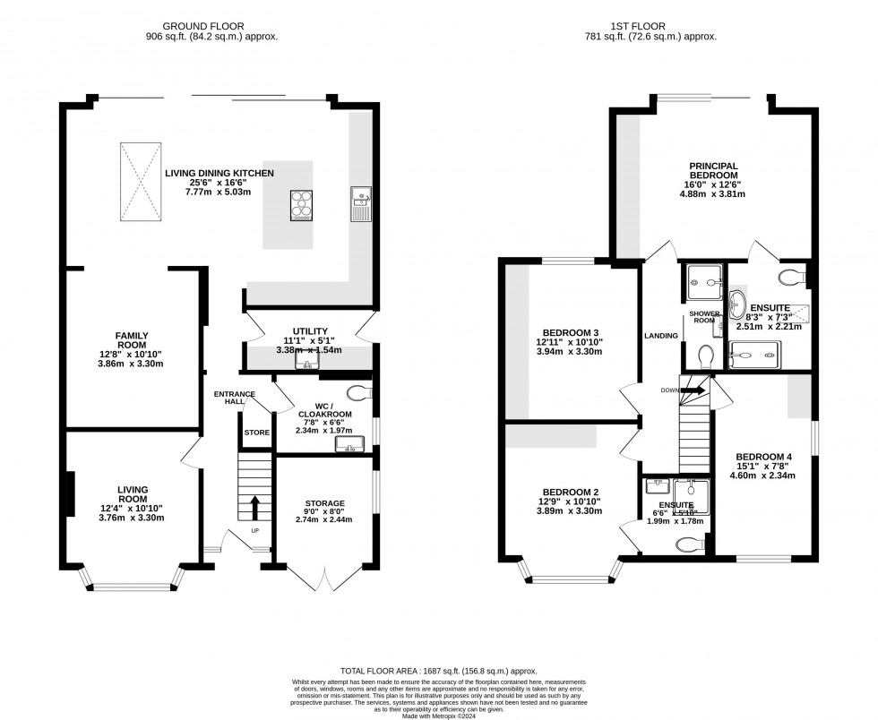 Floorplan for Thoresway Road, Wilmslow