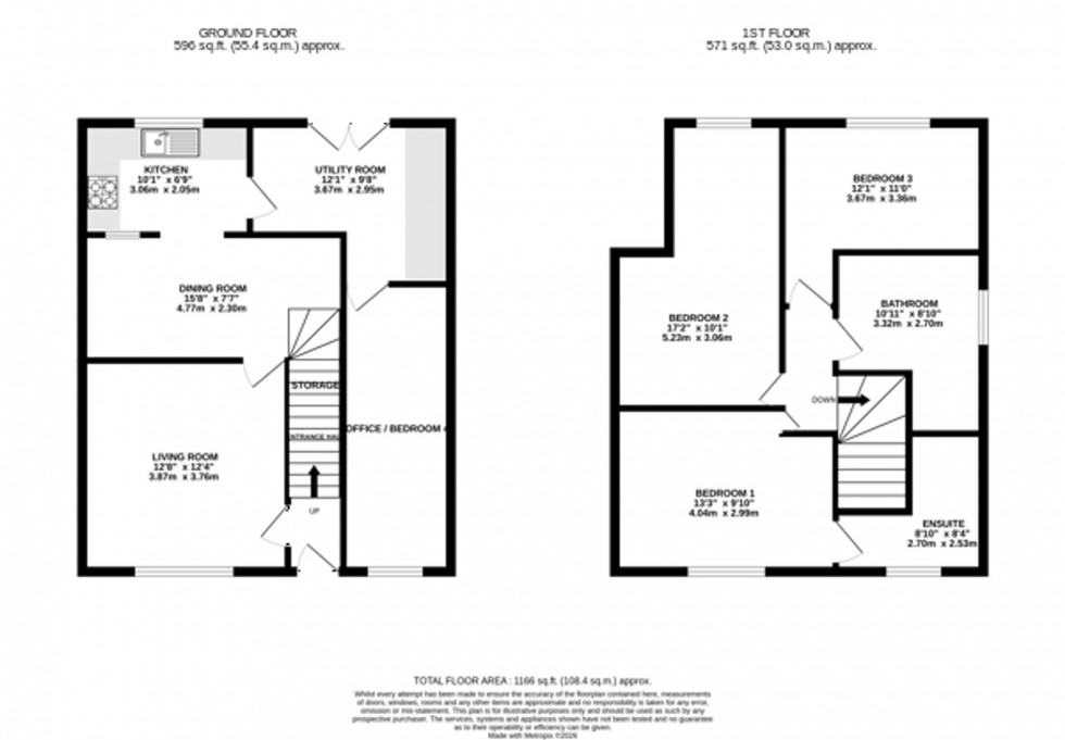 Floorplan for Massey Avenue, Lymm, WA13