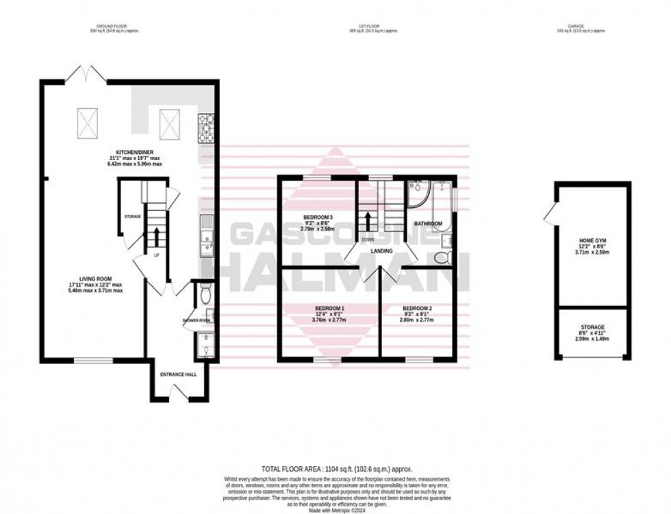 Floorplan for Oak Road, Cheadle, Stockport