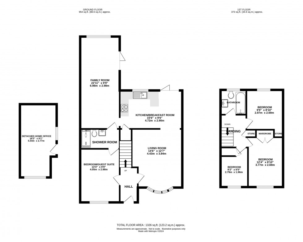 Floorplan for Hewitt Grove, Wincham, Northwich