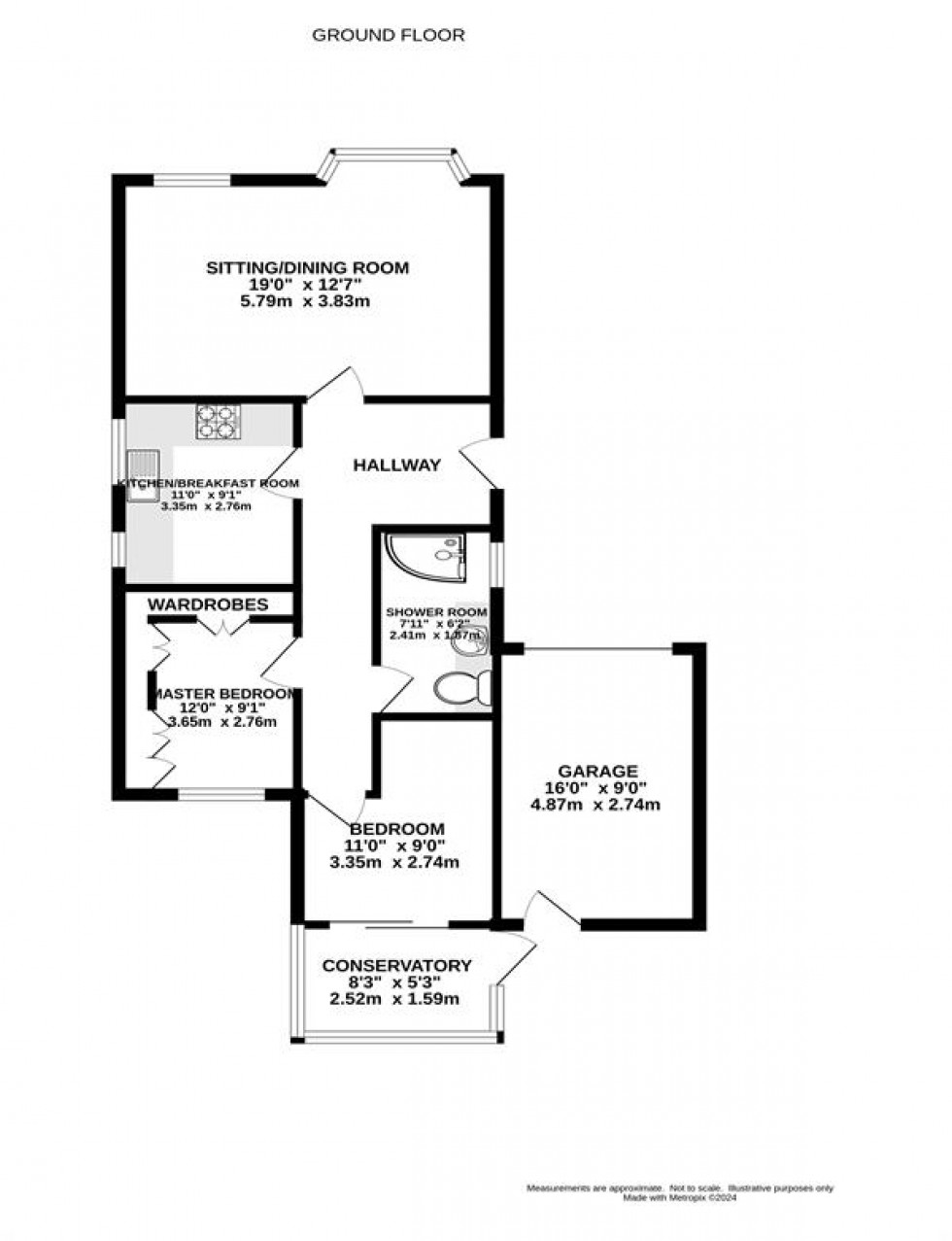 Floorplan for Yeardsley Green, Whaley Bridge, High Peak