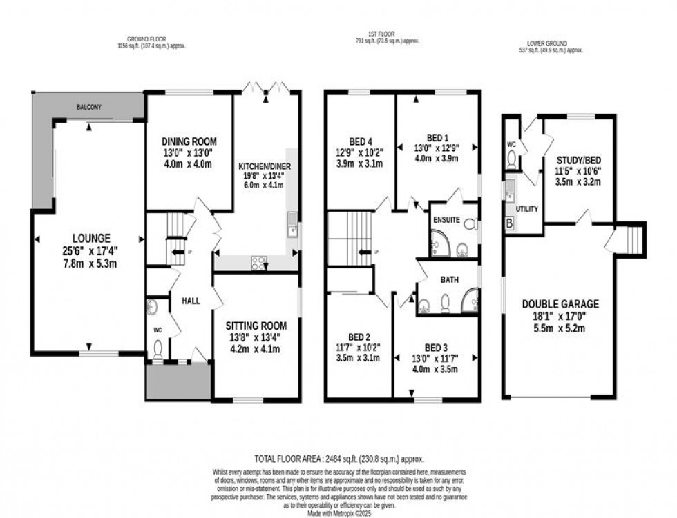 Floorplan for Holly Grange, Langham Road, Bowdon