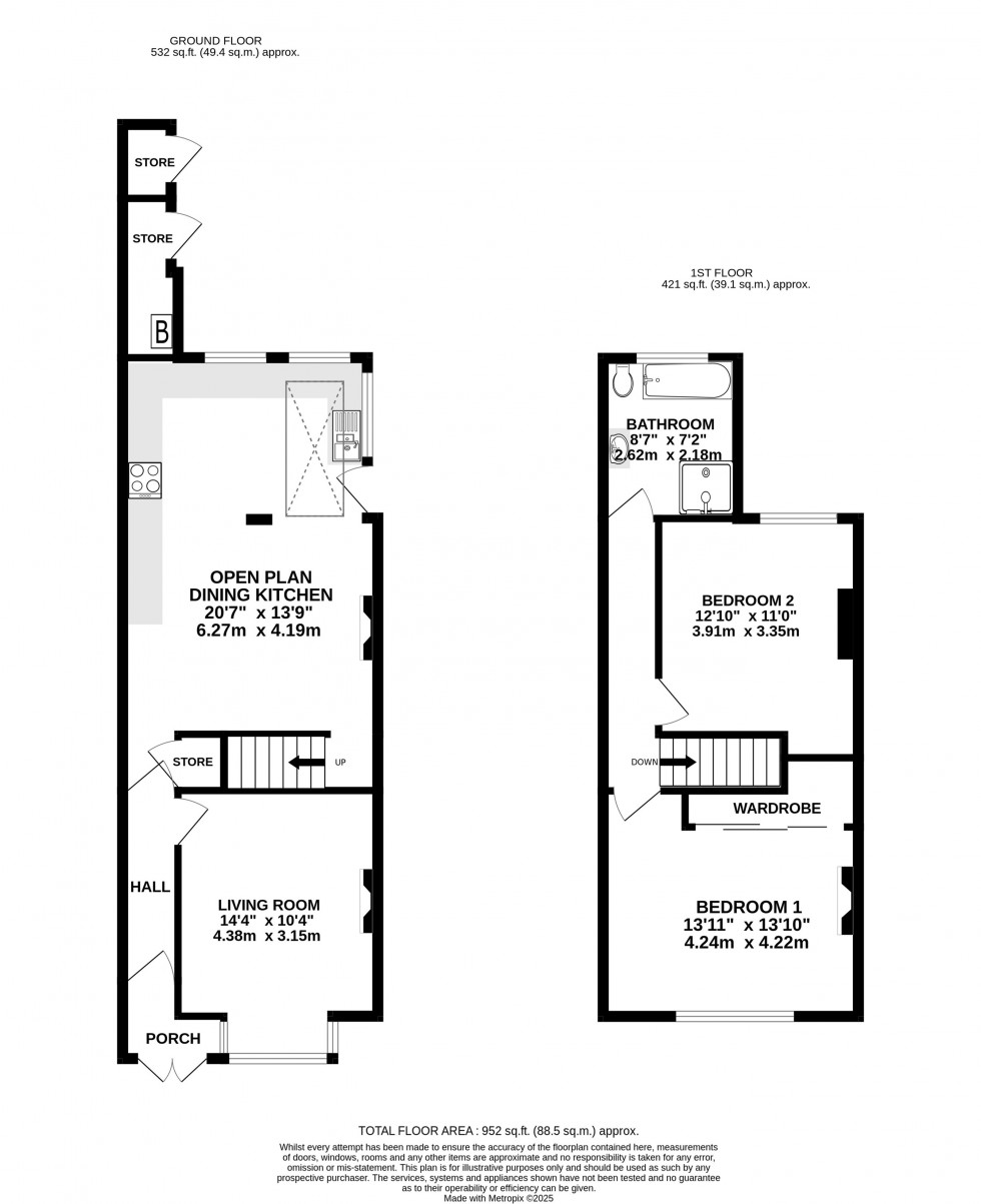 Floorplan for Dean Row Road, Wilmslow