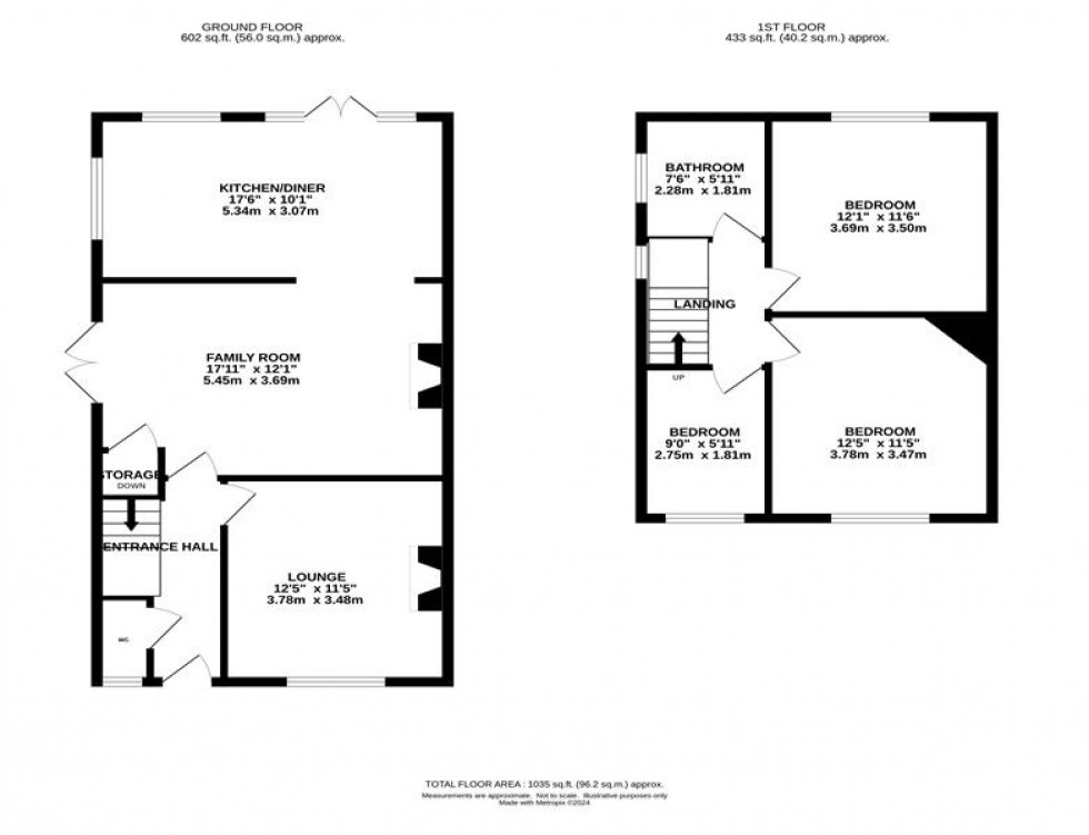 Floorplan for 390 London Road, Stretton, WA4