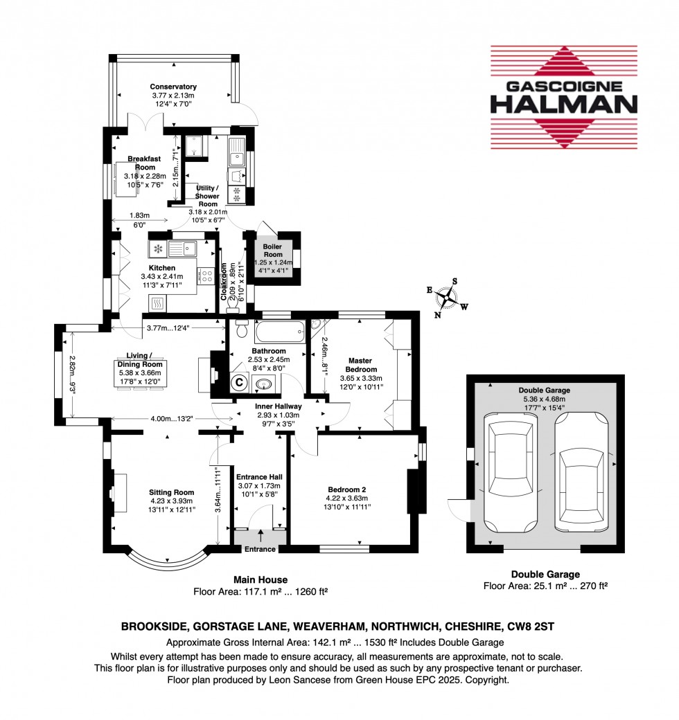 Floorplan for Gorstage Lane, Gorstage, Northwich