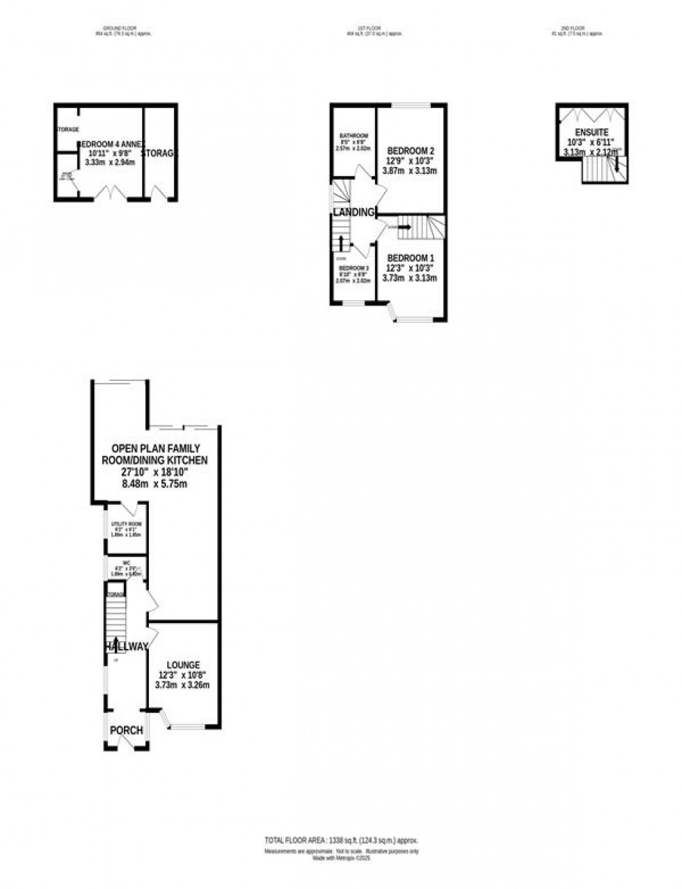 Floorplan for Park Brook Road, Macclesfield