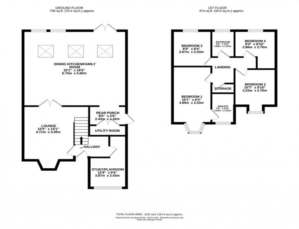 Floorplan for Lutyens Close, Macclesfield