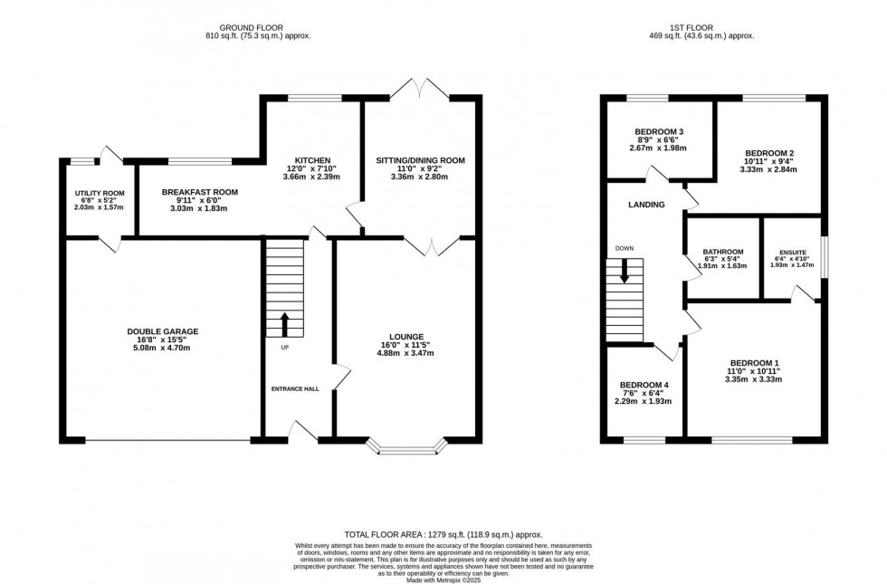 Floorplan for Lindisfarne Drive, Poynton 