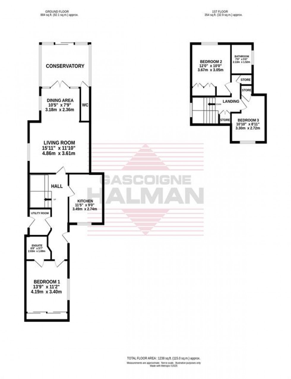 Floorplan for Longsight Lane, Cheadle Hulme