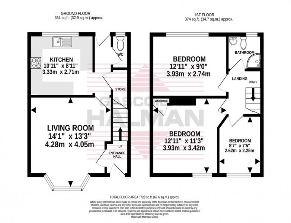 Floorplan for Nearmaker Road, Wythenshawe