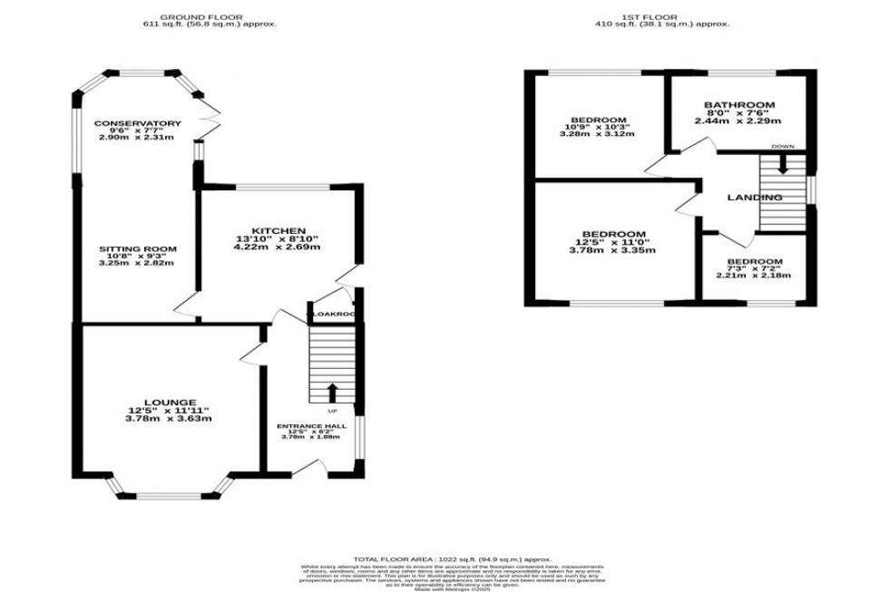 Floorplan for Bagstock Avenue, Poynton
