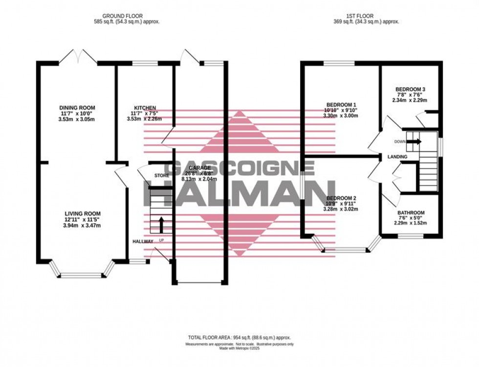 Floorplan for Gillbent Road, Cheadle Hulme