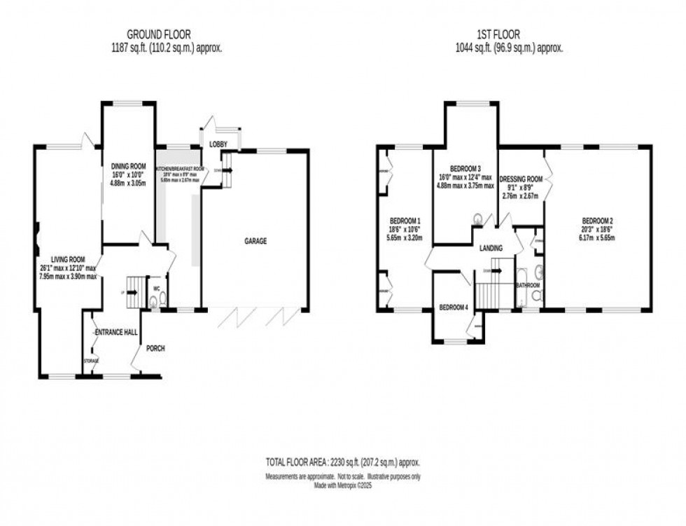 Floorplan for Meadow Drive, Prestbury, Macclesfield