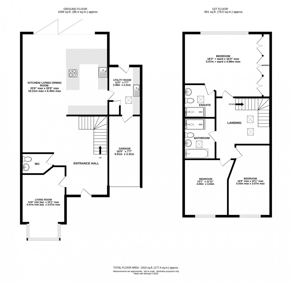 Floorplan for Elworth Road, Sandbach, CW11