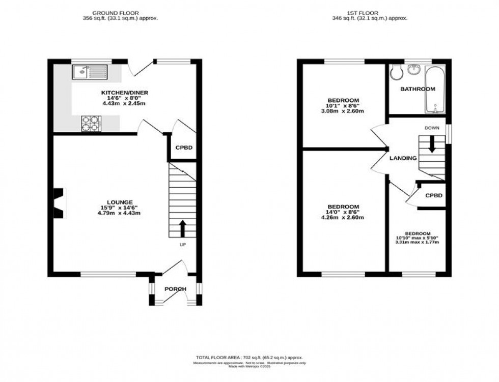 Floorplan for Elmfield, Chapel-En-Le-Frith, High Peak