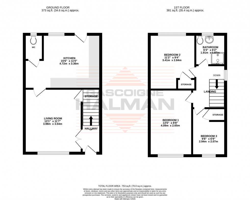 Floorplan for Westbury Avenue, Sale