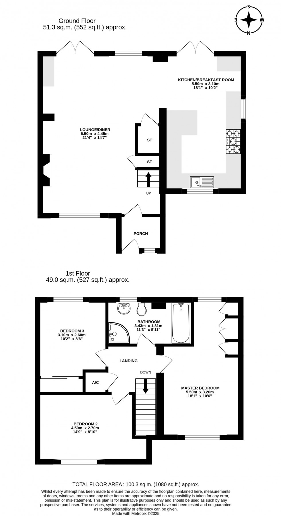 Floorplan for Honeyfields, Tarporley