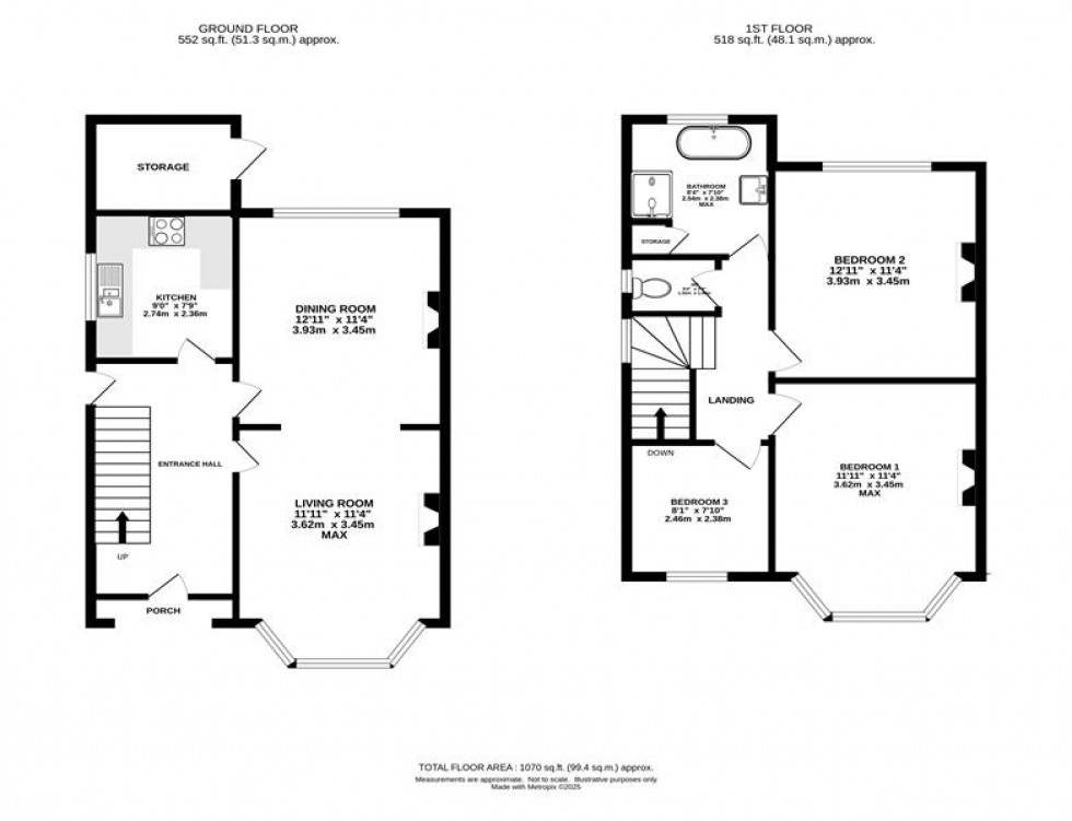 Floorplan for Norfolk Avenue, Heaton Chapel
