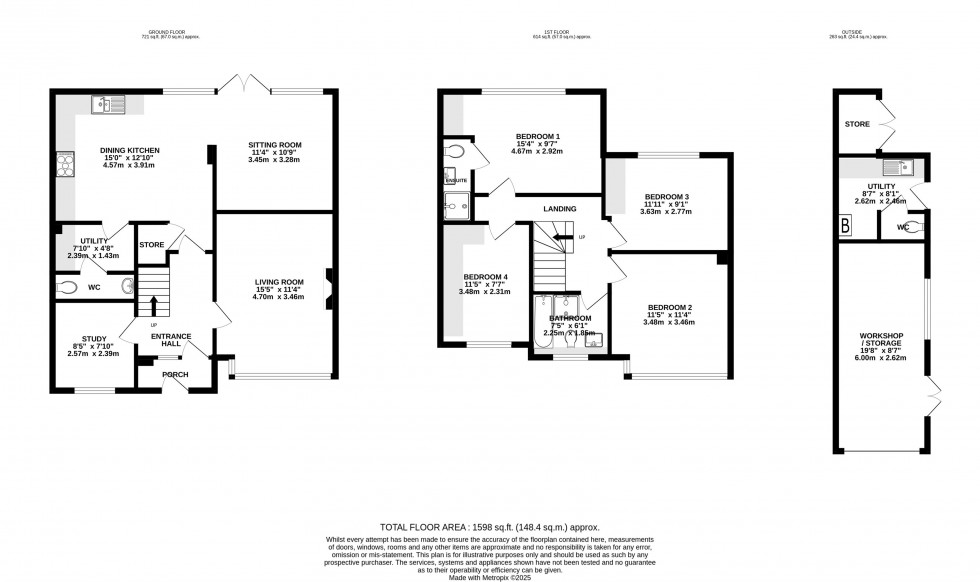 Floorplan for Granville Road, Wilmslow