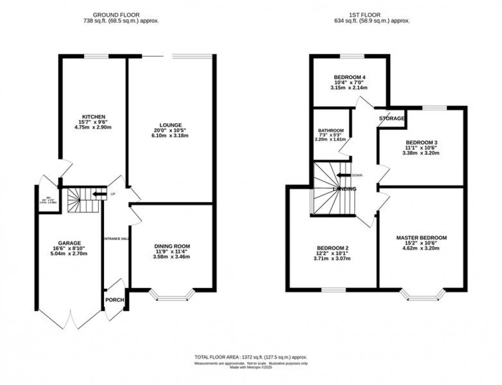 Floorplan for Tytherington Drive, Macclesfield