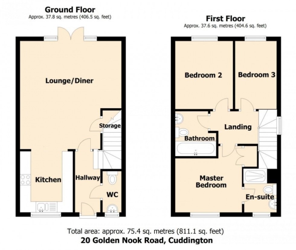 Floorplan for Golden Nook Road, Cuddington