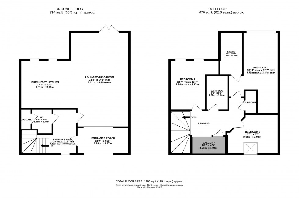 Floorplan for West Courtyard, Alderley Park, Nether Alderley