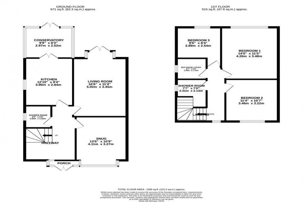 Floorplan for Chester Road, Poynton