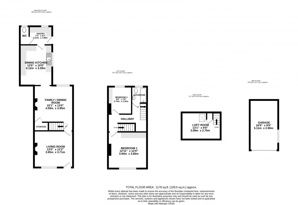 Floorplan for Oak Lane, Wilmslow