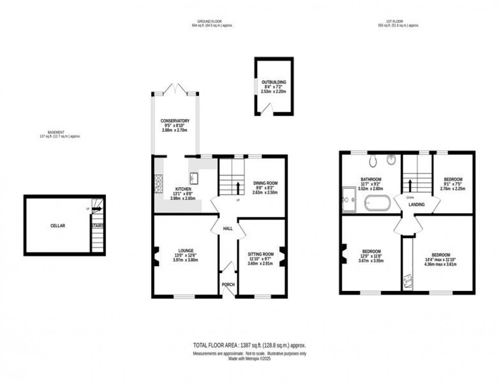 Floorplan for Tunstead Milton, Whaley Bridge, High Peak