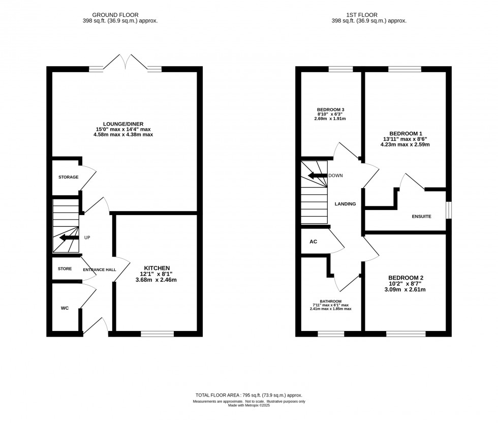 Floorplan for Swinley Forest Drive, Stretton, Warrington