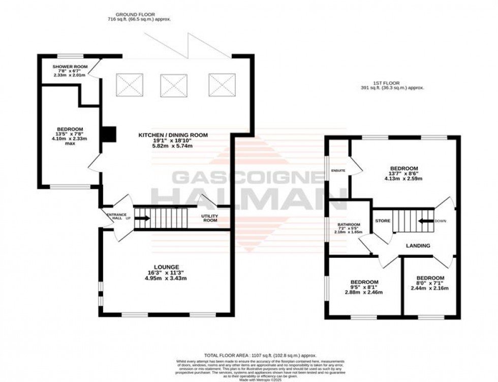 Floorplan for Dorchester Drive, Manchester
