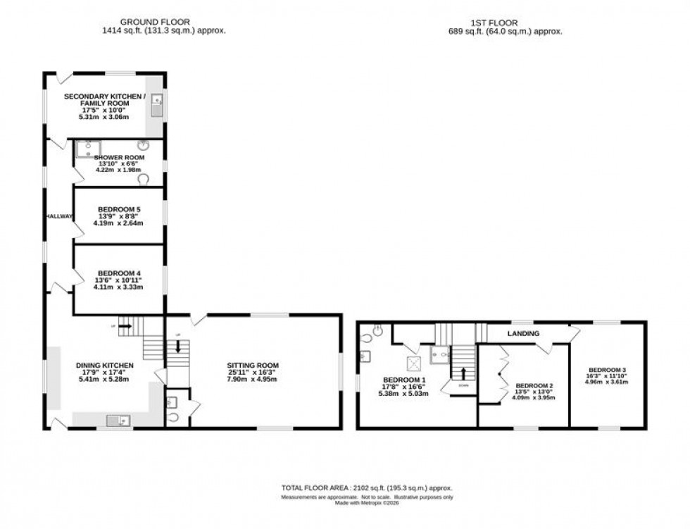 Floorplan for Hockerley Lane, Whaley Bridge, High Peak