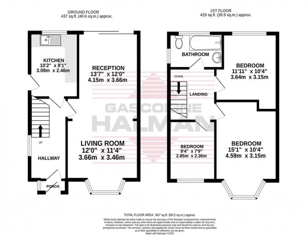 Floorplan for Lymm Close, Stockport