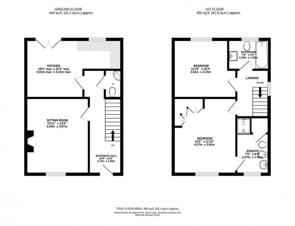 Floorplan for Wharf Road, Whaley Bridge, High Peak, Derbyshire