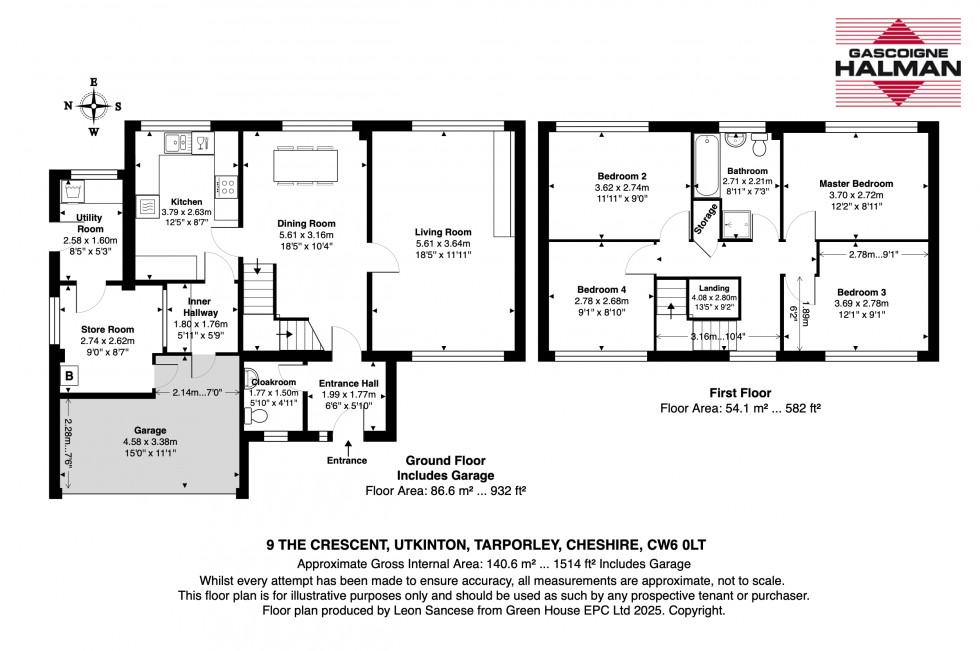 Floorplan for  The Crescent, Utkinton