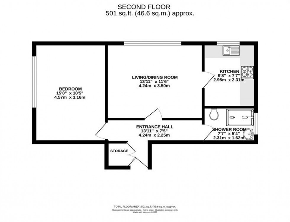 Floorplan for St. James's Court, Millgate Lane, Didsbury