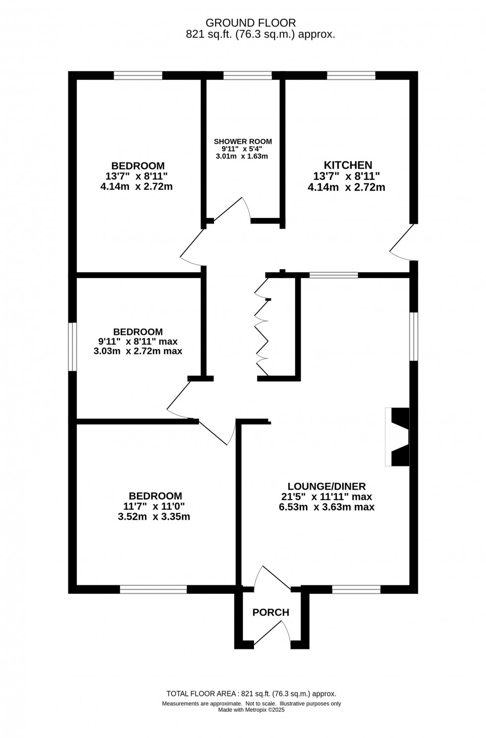Floorplan for Moss Lane, Moore, Warrington
