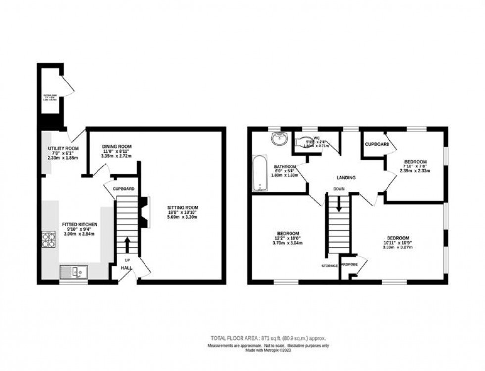Floorplan for Reddish Avenue, Whaley Bridge, High Peak
