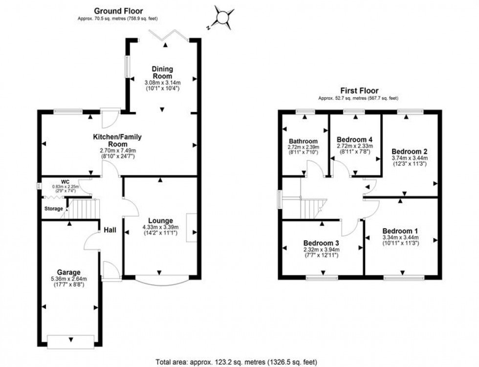 Floorplan for Horseshoe Close, Kingsley, Frodsham