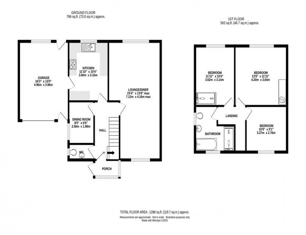 Floorplan for Long Lane, Chapel-En-Le-Frith, High Peak
