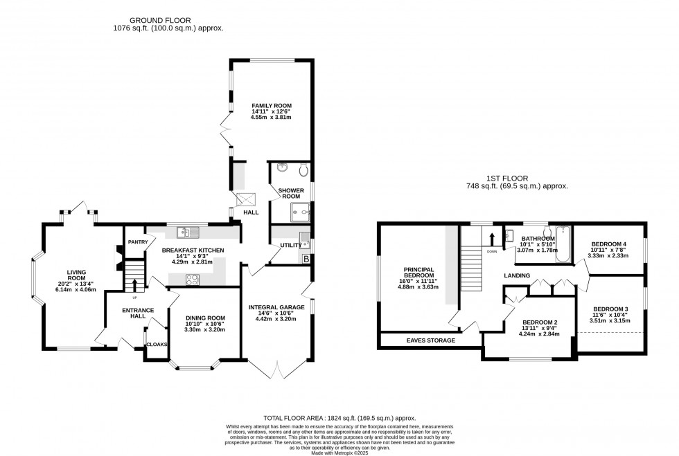 Floorplan for Fairbourne Avenue, Wilmslow