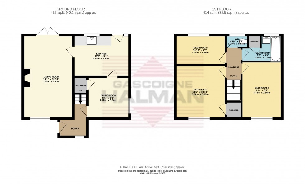 Floorplan for Whitfield Avenue, Glossop